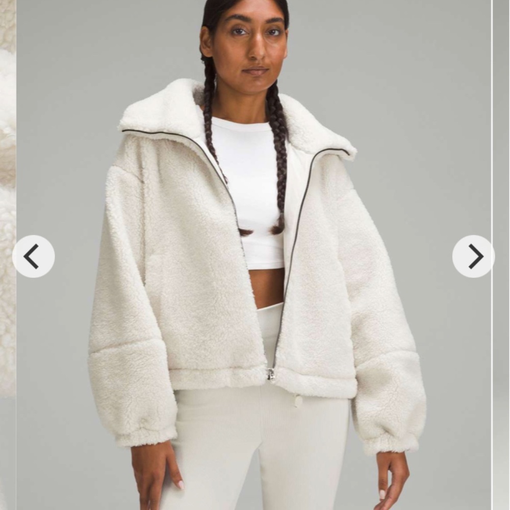 EUC Lululemon Cinchable Fleece Zip-Up